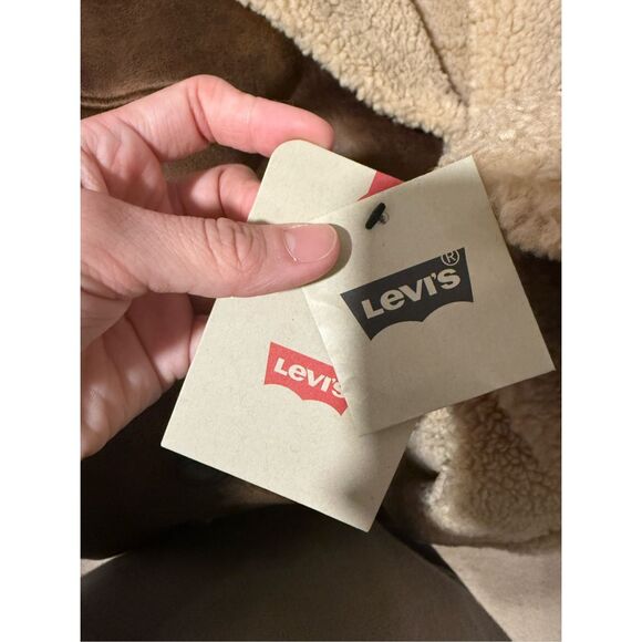 Levi's Brown and Cream Shearling Coat - Picture 4 of 7